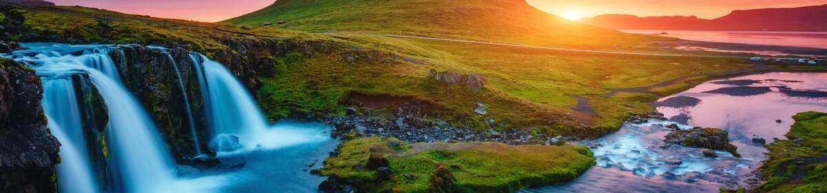 Banner islanda cascata